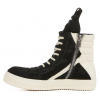 Rick Owens GeoBasket Cow Fur Black Milk