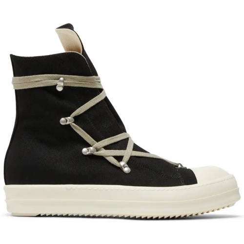 Rick Owens DRKSHDW Strobe Cotton Denim Hexa High Black Milk