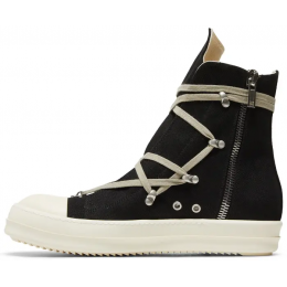 Rick Owens DRKSHDW Strobe Cotton Denim Hexa High Black Milk