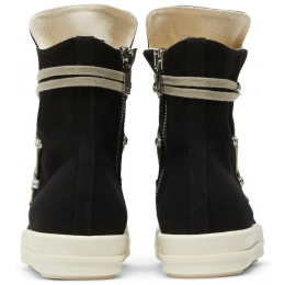 Rick Owens DRKSHDW Strobe Cotton Denim Hexa High Black Milk