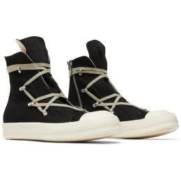 Rick Owens DRKSHDW Strobe Cotton Denim Hexa High Black Milk