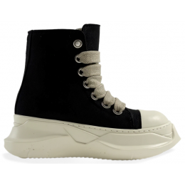 Rick Owens DRKSHDW Canvas Abstract High Top Black Milk
