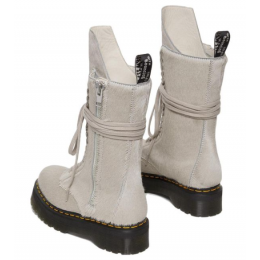 Dr. Martens x Rick Owens Strobe Calf Length Boot Furry Pearl