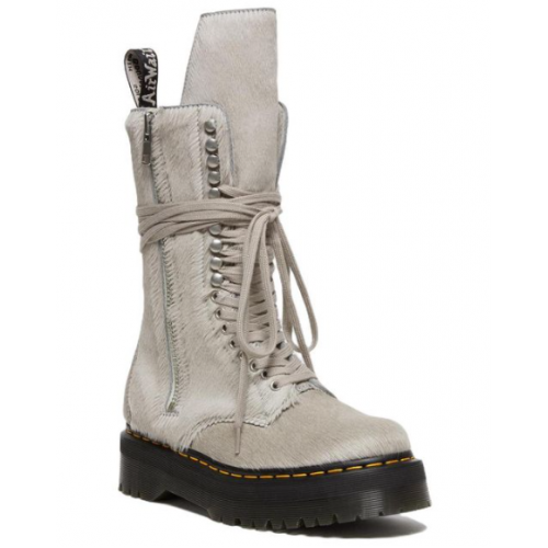 Dr. Martens x Rick Owens Strobe Calf Length Boot Furry Pearl