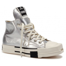 Rick Owens x Converse TURBODRK Chuck 70 High Silver Lacquer