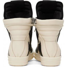 Rick Owens Black and Off-White Geobasket