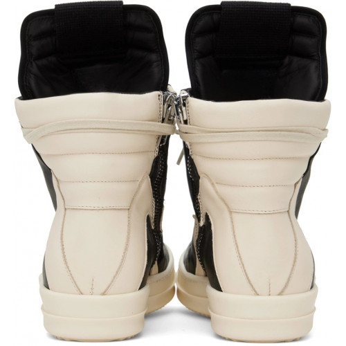 Rick Owens Black and Off-White Geobasket