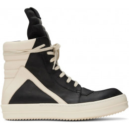 Rick Owens Black and Off-White Geobasket