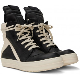 Rick Owens Black and Off-White Geobasket