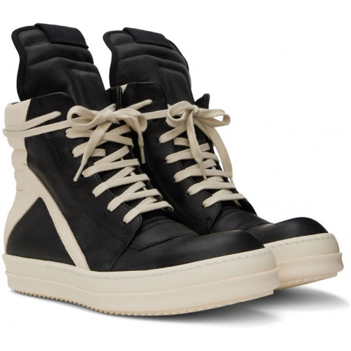 Rick Owens Black and Off-White Geobasket