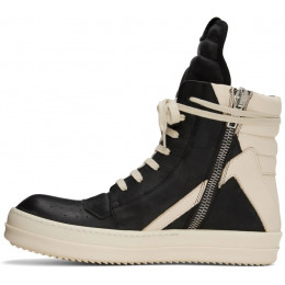 Rick Owens Black and Off-White Geobasket