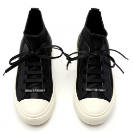 Кеды Dior High-Top Sneakers Textiles Black