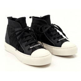 Кеды Dior High-Top Sneakers Textiles Black