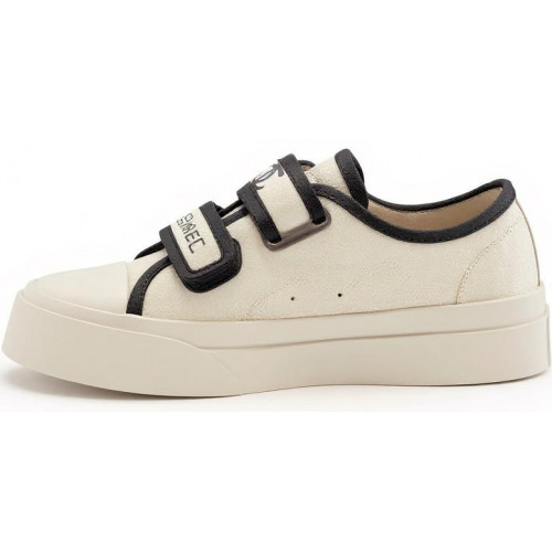 Chanel Velcro Sneaker White And Black