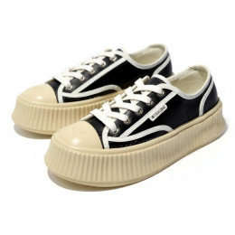 Chanel Biscuit Platform Sneakers Black Berge