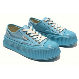 Chanel Biscuit Platform Sneakers Blue