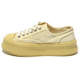 Chanel Biscuit Platform Sneakers Berge Yellow