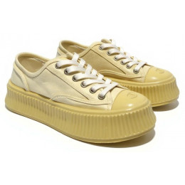 Chanel Biscuit Platform Sneakers Berge Yellow