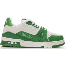 Louis Vuitton Trainer Signature Green White