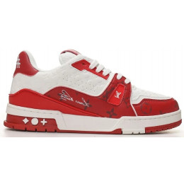 Louis Vuitton Trainer Signature Red White