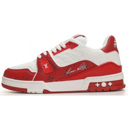 Louis Vuitton Trainer Signature Red White