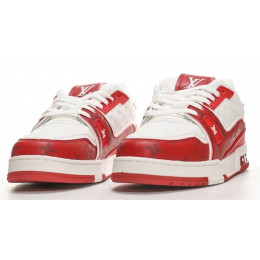 Louis Vuitton Trainer Signature Red White