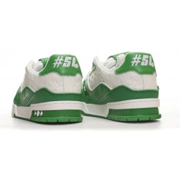 Louis Vuitton Trainer Signature Green White
