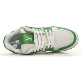 Louis Vuitton Trainer Signature Green White