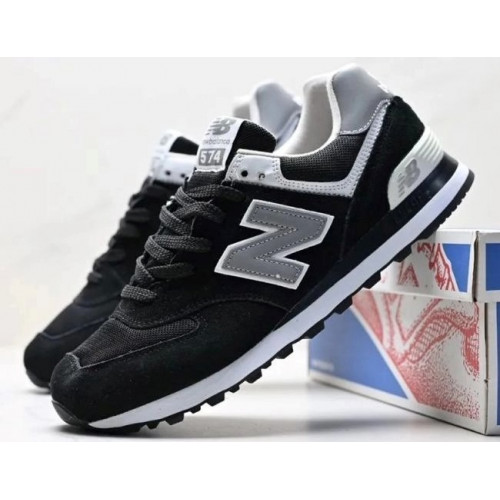 Кроссовки New Balance 574 White Suede Black