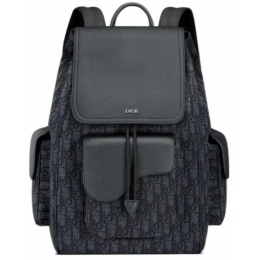Рюкзак Christian Dior Saddle Oblique Black