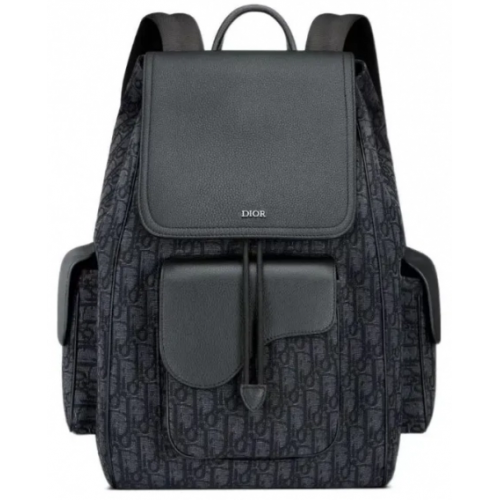 Рюкзак Christian Dior Saddle Oblique Black