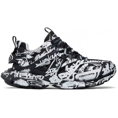 Кроссовки Balenciaga Track Graffiti Black White