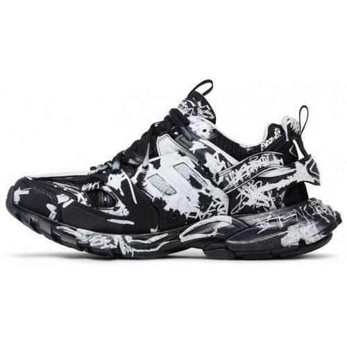 Кроссовки Balenciaga Track Graffiti Black White