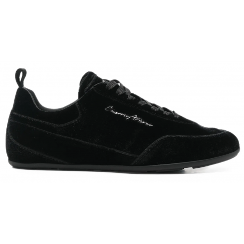Туфли Emporio Armani Velvet Low-Top Black