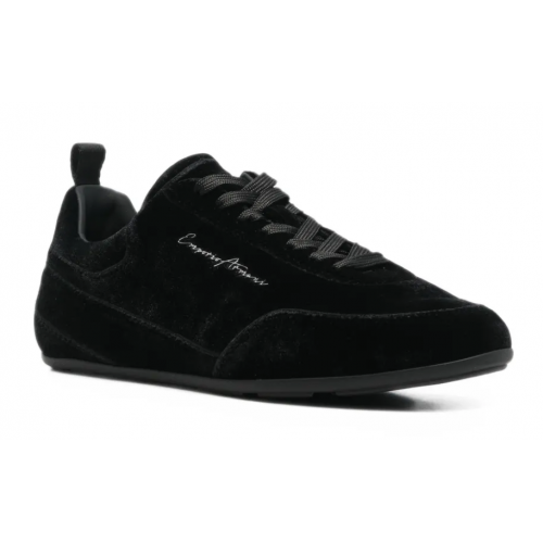 Туфли Emporio Armani Velvet Low-Top Black