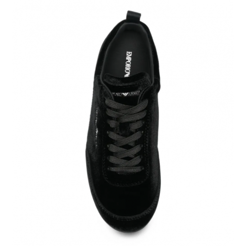 Туфли Emporio Armani Velvet Low-Top Black