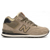 New Balance 574 Mid Grey Haki Black с мехом