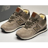 New Balance 574 Mid Grey Haki Black с мехом