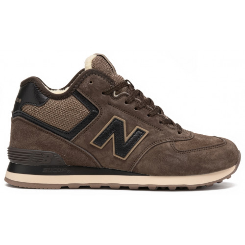 New Balance 574 Suede Umber Black зимние
