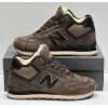 New Balance 574 Suede Umber Black зимние