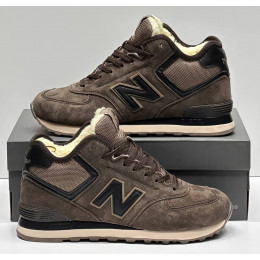 New Balance 574 Suede Umber Black зимние