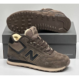 New Balance 574 Suede Umber Black зимние