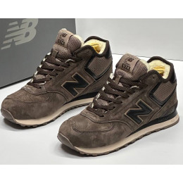 New Balance 574 Suede Umber Black зимние