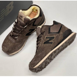 New Balance 574 Suede Umber Black зимние
