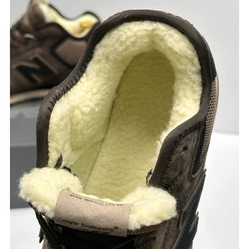 New Balance 574 Suede Umber Black зимние
