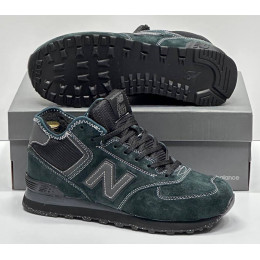 New Balance 574 Mid Suede Dark Cyan Black зимние
