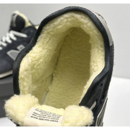 New Balance 574 Mid Suede Grey Graphite Black зимние