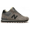 New Balance 574 Mid Grey Deep Blue зимние