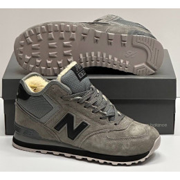 New Balance 574 Mid Grey Deep Blue зимние