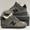 New Balance 574 Mid Grey Deep Blue зимние